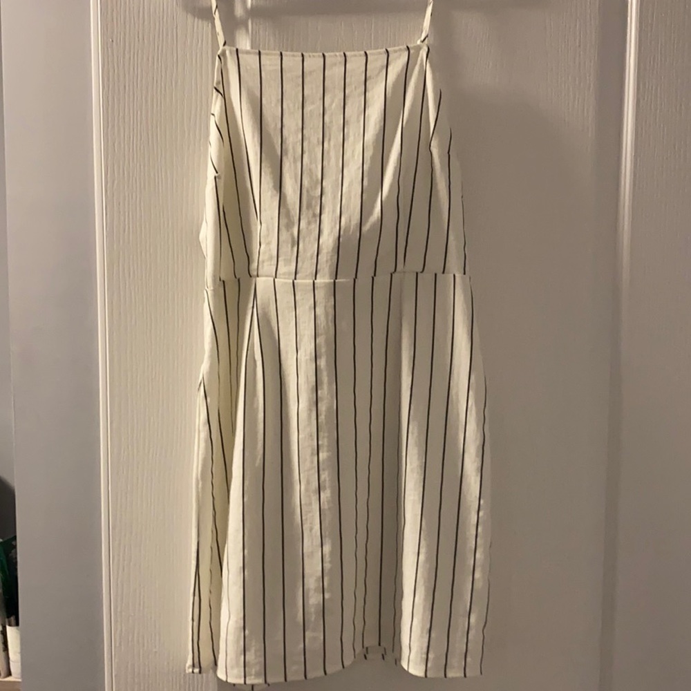 White and Black Striped Dress